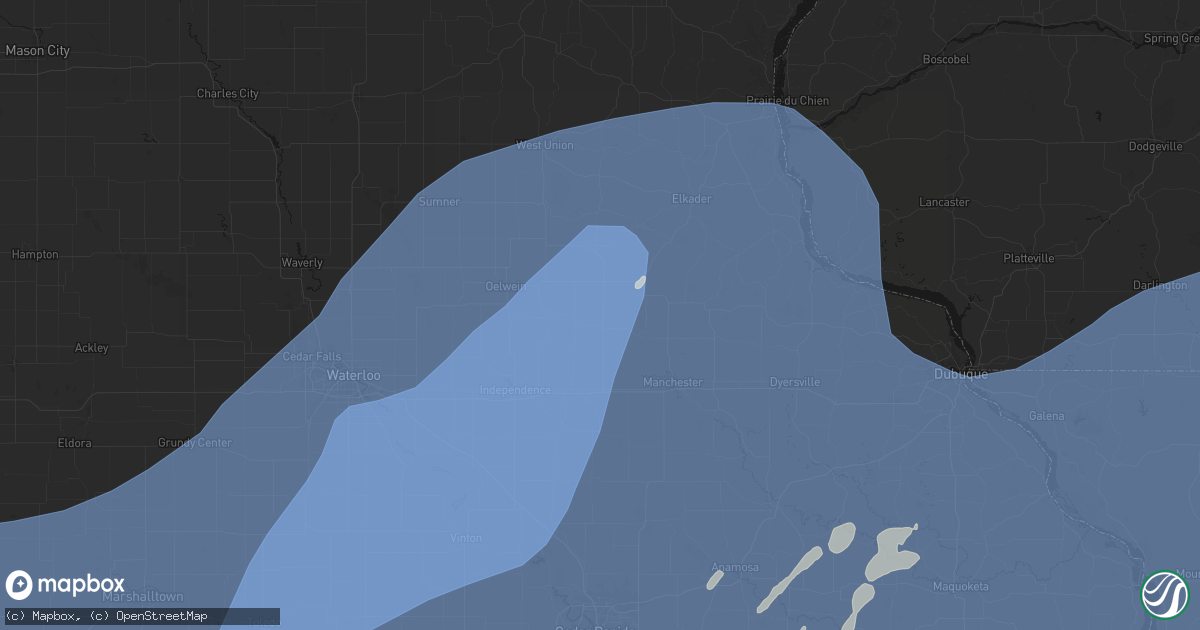 Hail map in Lamont, IA on June 11, 2026