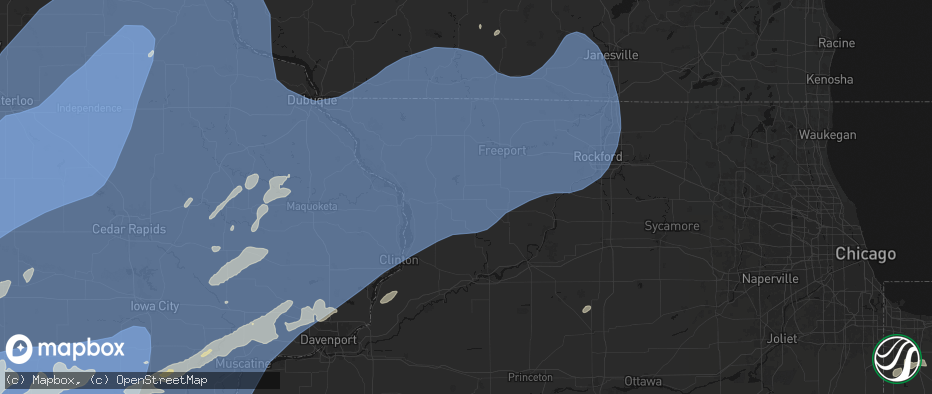 Hail map in Lanark, IL on June 11, 2026
