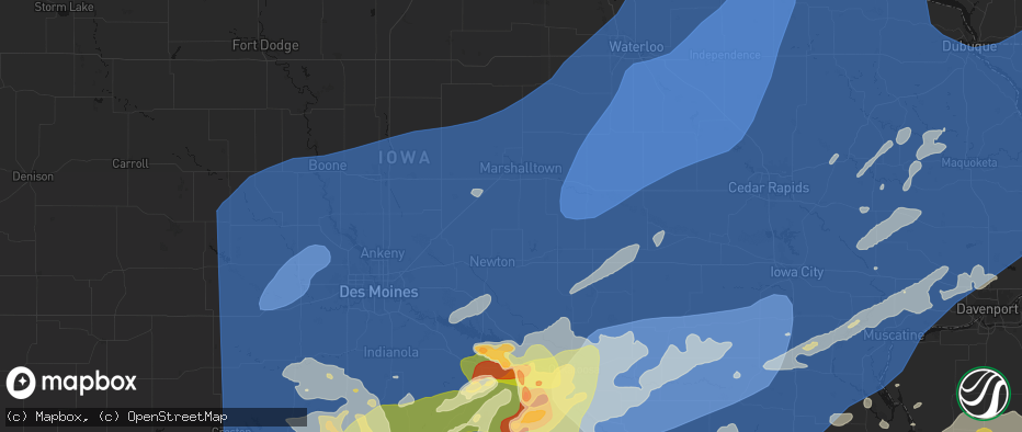Hail map in Laurel, IA on June 11, 2026