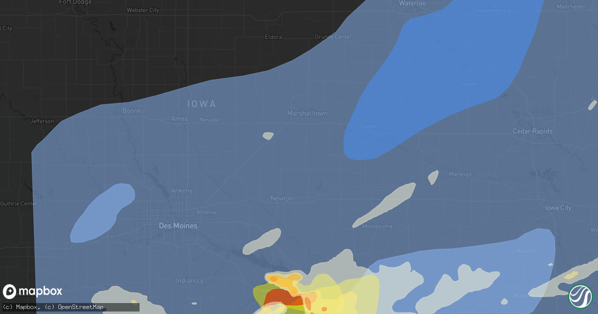 Hail map in Laurel, IA on June 11, 2026