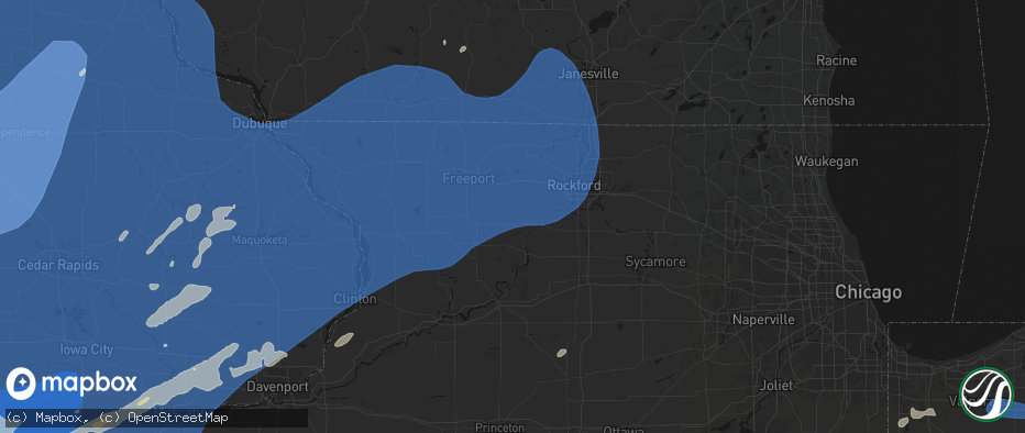 Hail map in Leaf River, IL on June 11, 2026