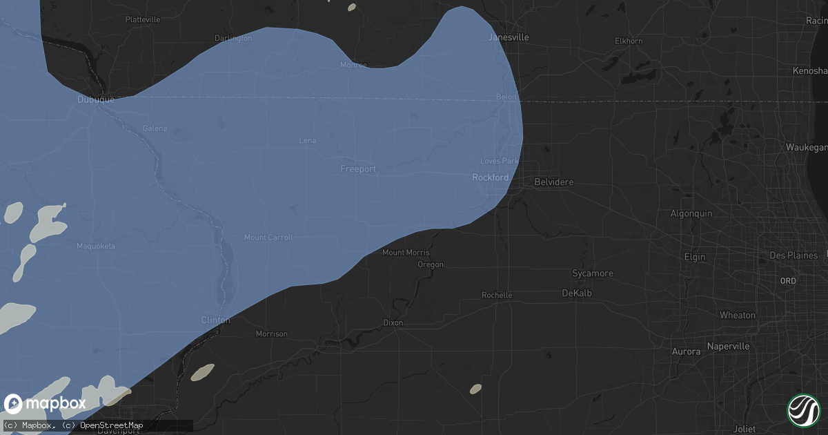 Hail map in Leaf River, IL on June 11, 2026