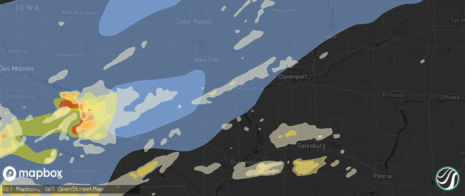 Hail map in Letts, IA on June 11, 2026