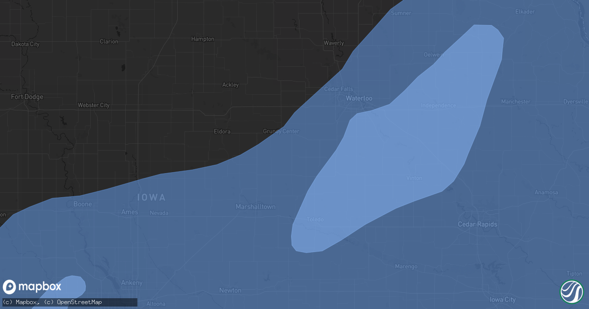 Hail map in Lincoln, IA on June 11, 2026