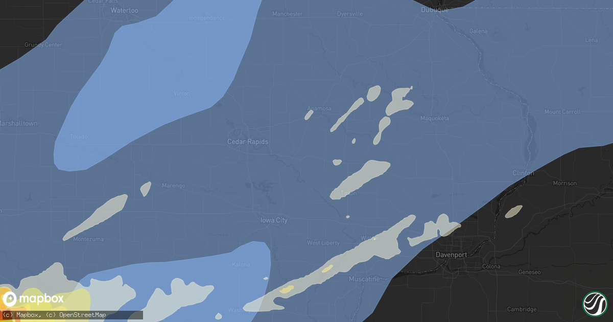 Hail map in Lisbon, IA on June 11, 2026