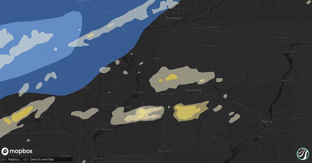 Hail map in Little York, IL on June 11, 2026