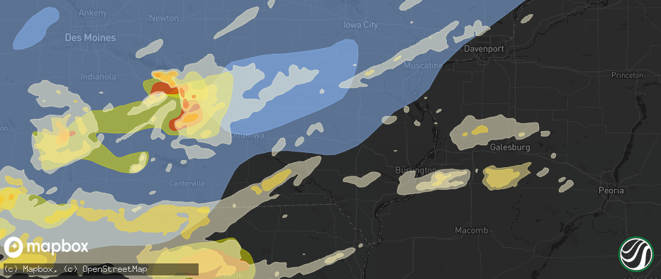 Hail map in Lockridge, IA on June 11, 2026