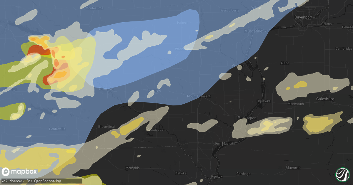 Hail map in Lockridge, IA on June 11, 2026