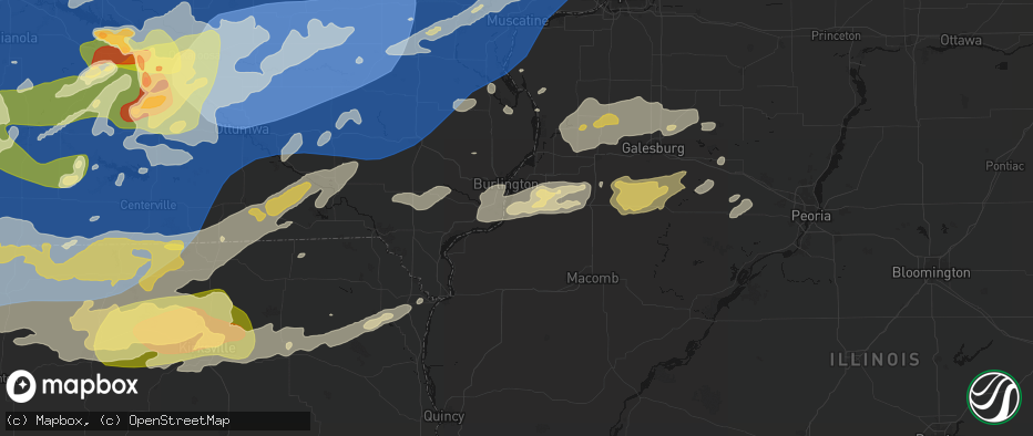 Hail map in Lomax, IL on June 11, 2026