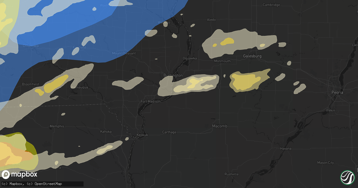 Hail map in Lomax, IL on June 11, 2026