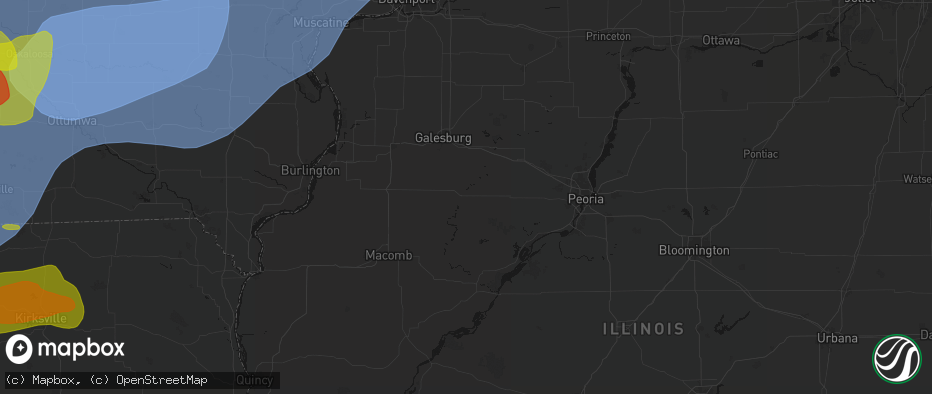Hail map in London Mills, IL on June 11, 2026
