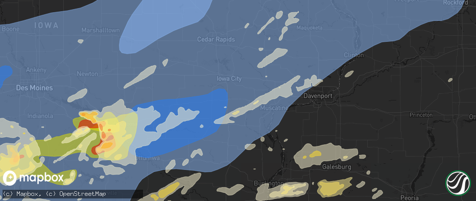 Hail map in Lone Tree, IA on June 11, 2026