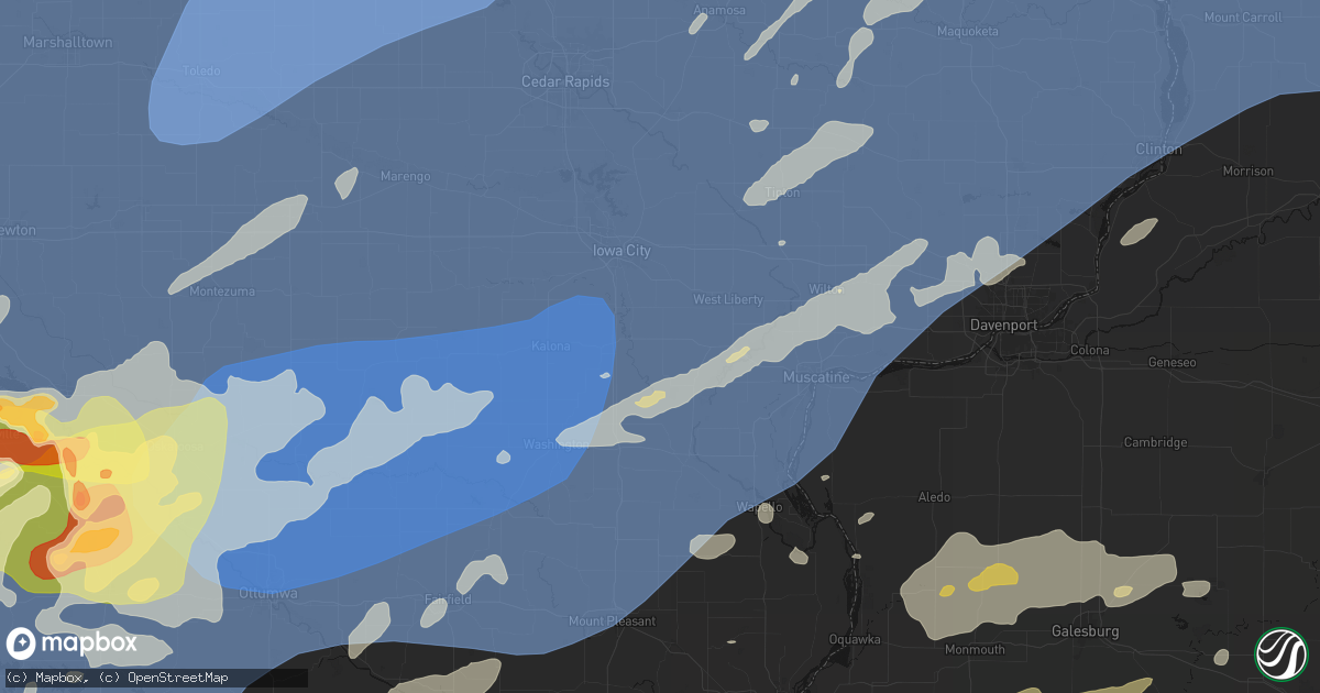 Hail map in Lone Tree, IA on June 11, 2026