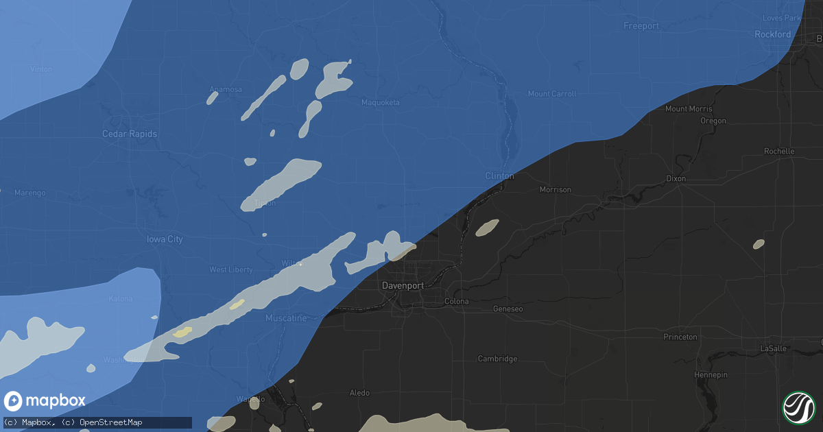 Hail map in Long Grove, IA on June 11, 2026