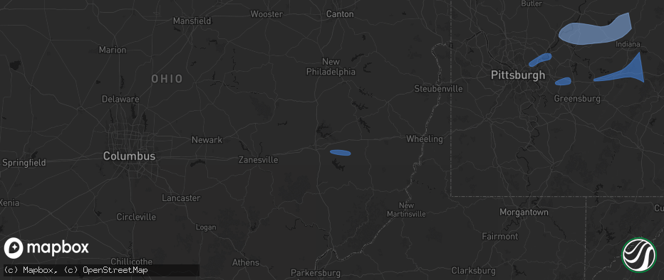 Hail map in Lore City, OH on June 11, 2026