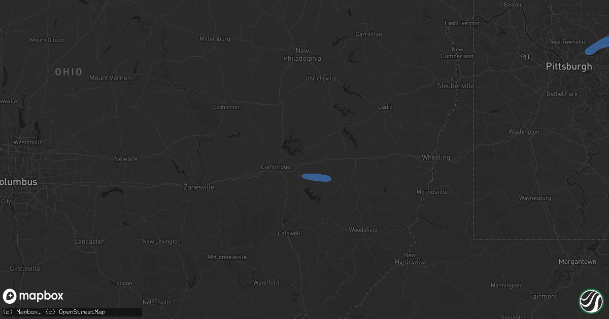 Hail map in Lore City, OH on June 11, 2026