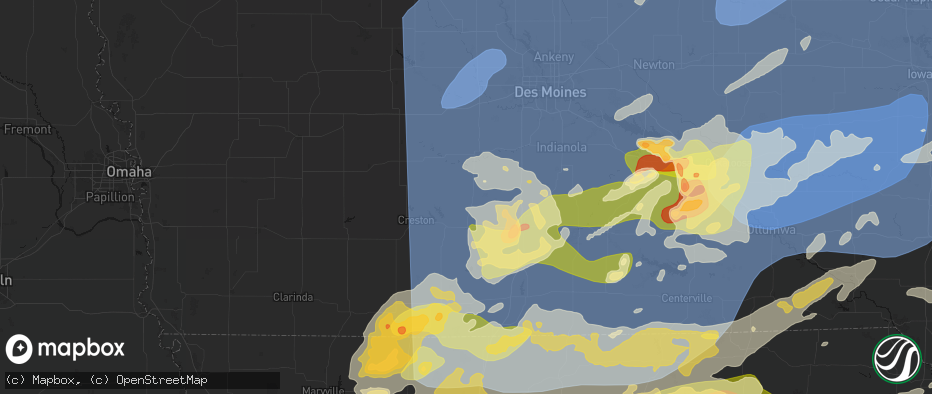 Hail map in Lorimor, IA on June 11, 2026