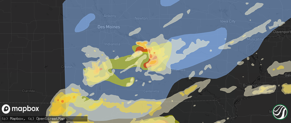 Hail map in Lovilia, IA on June 11, 2026
