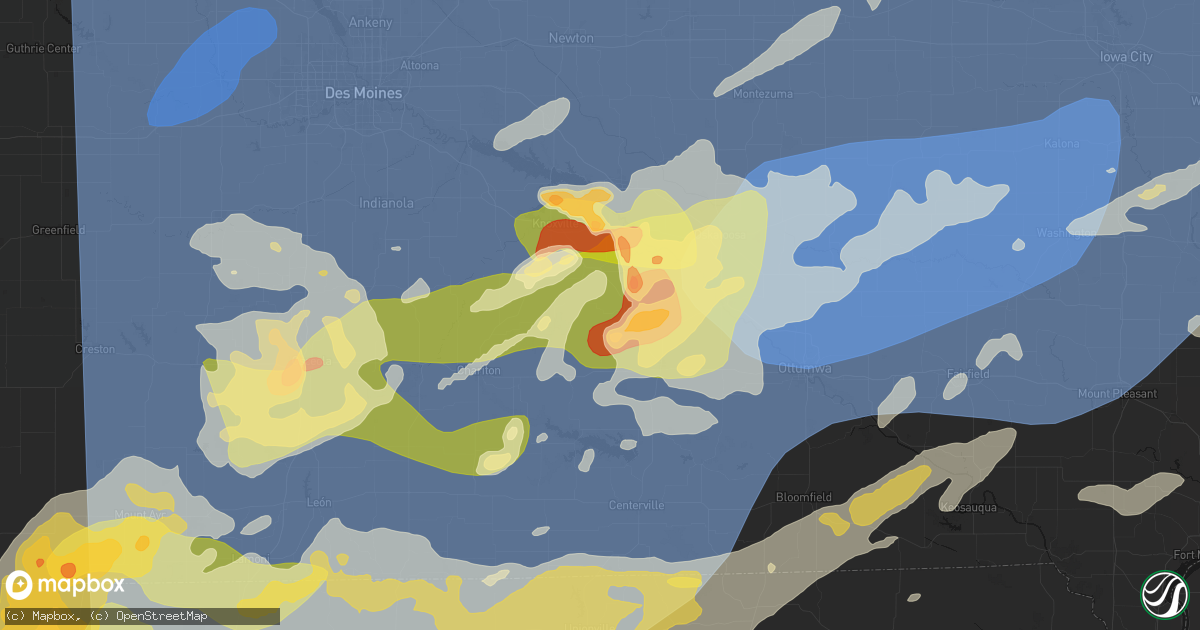 Hail map in Lovilia, IA on June 11, 2026