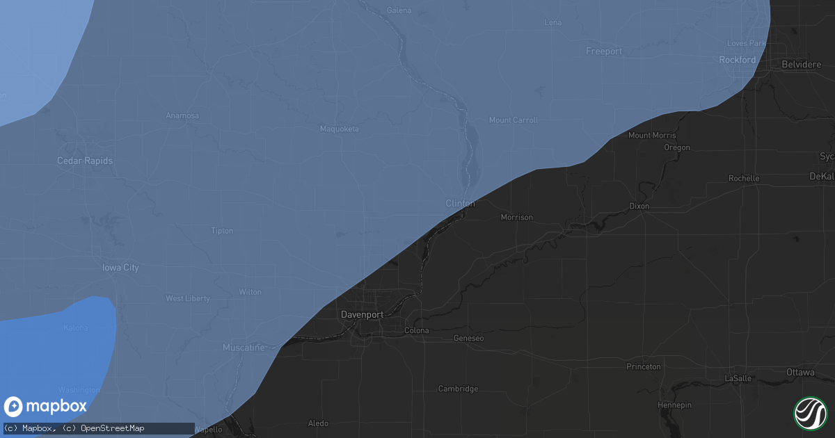 Hail map in Low Moor, IA on June 11, 2026
