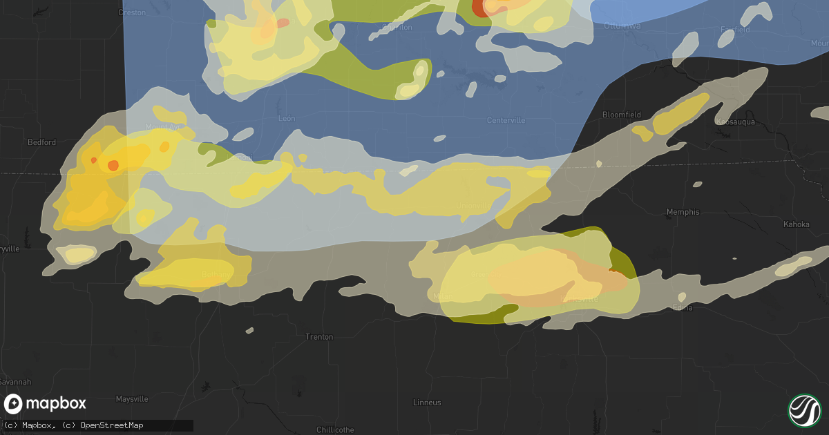 Hail map in Lucerne, MO on June 11, 2026