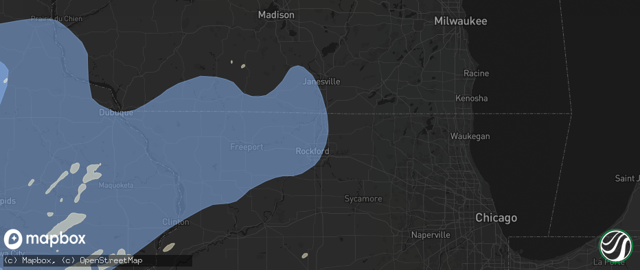 Hail map in Machesney Park, IL on June 11, 2026