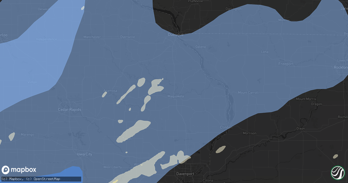Hail map in Maquoketa, IA on June 11, 2026