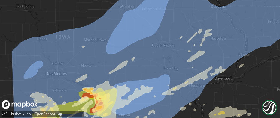 Hail map in Marengo, IA on June 11, 2026
