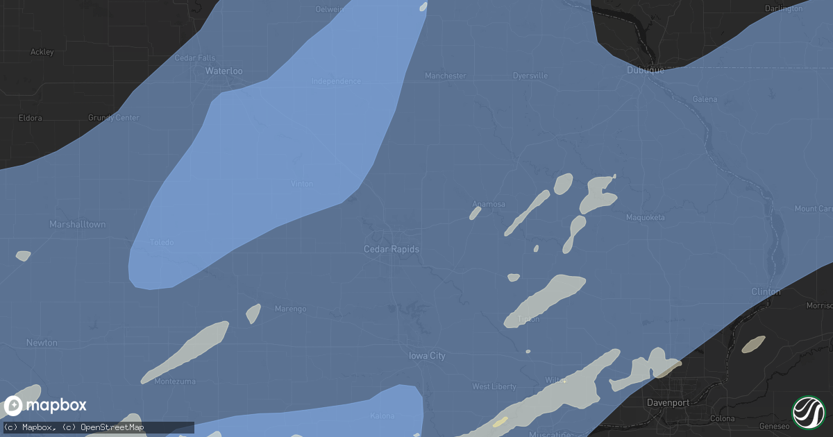 Hail map in Marion, IA on June 11, 2026