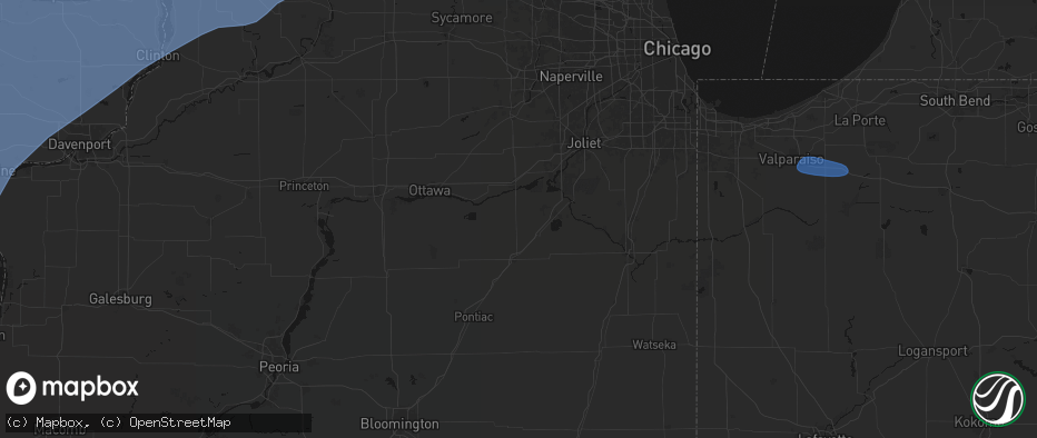 Hail map in Mazon, IL on June 11, 2026
