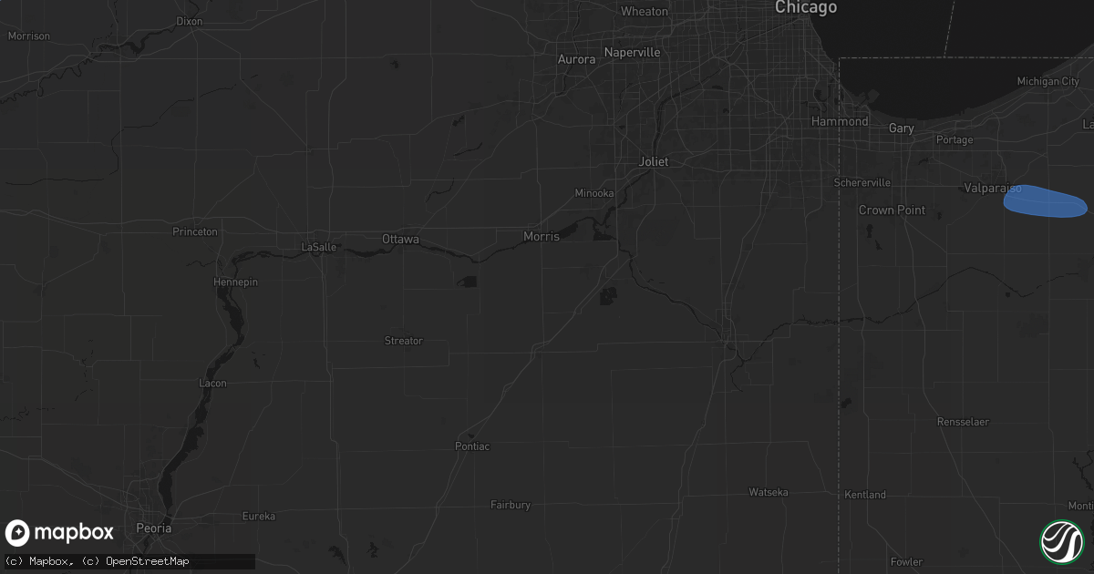 Hail map in Mazon, IL on June 11, 2026