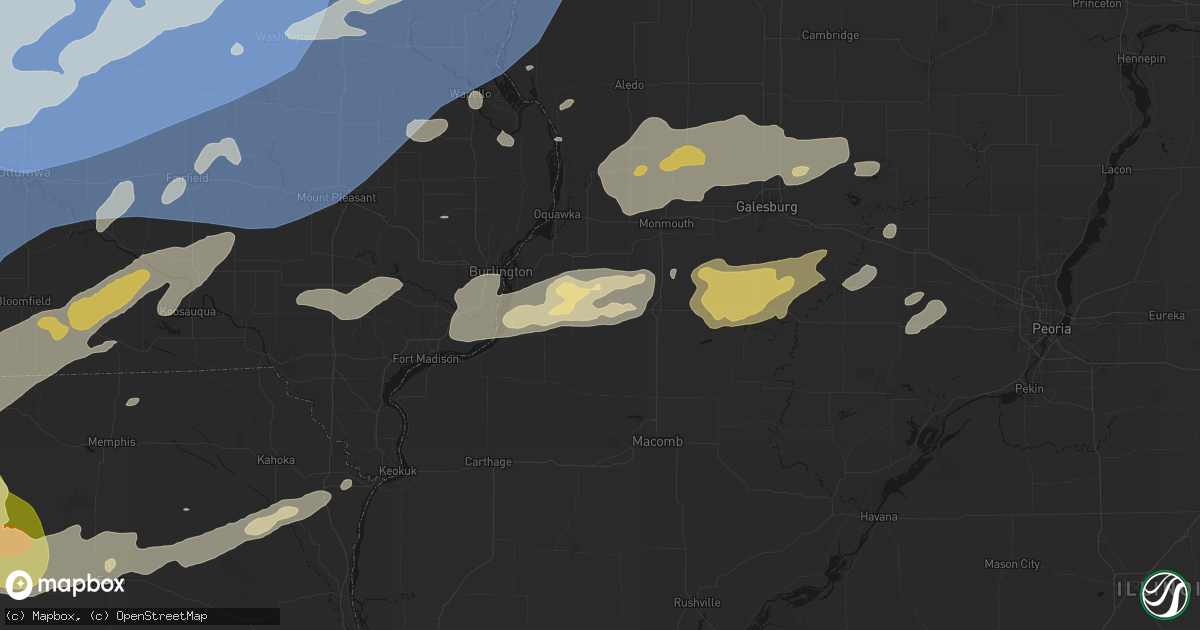 Hail map in Media, IL on June 11, 2026