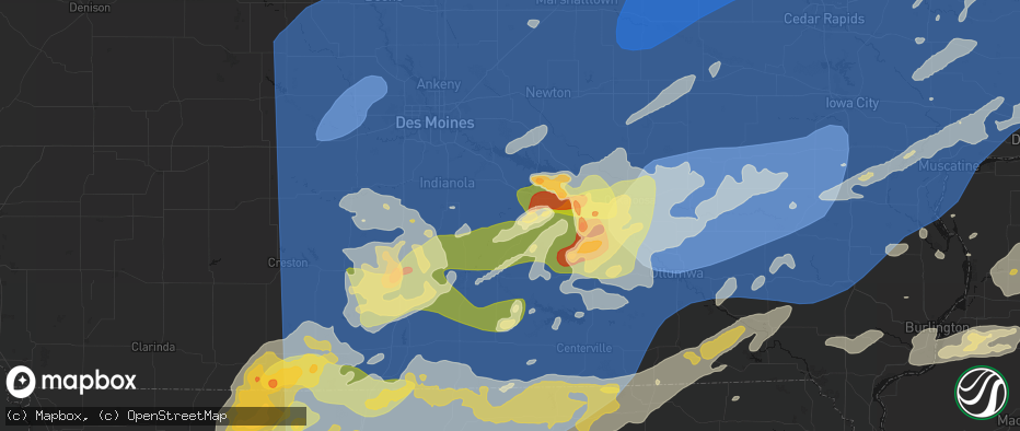 Hail map in Melcher Dallas, IA on June 11, 2026