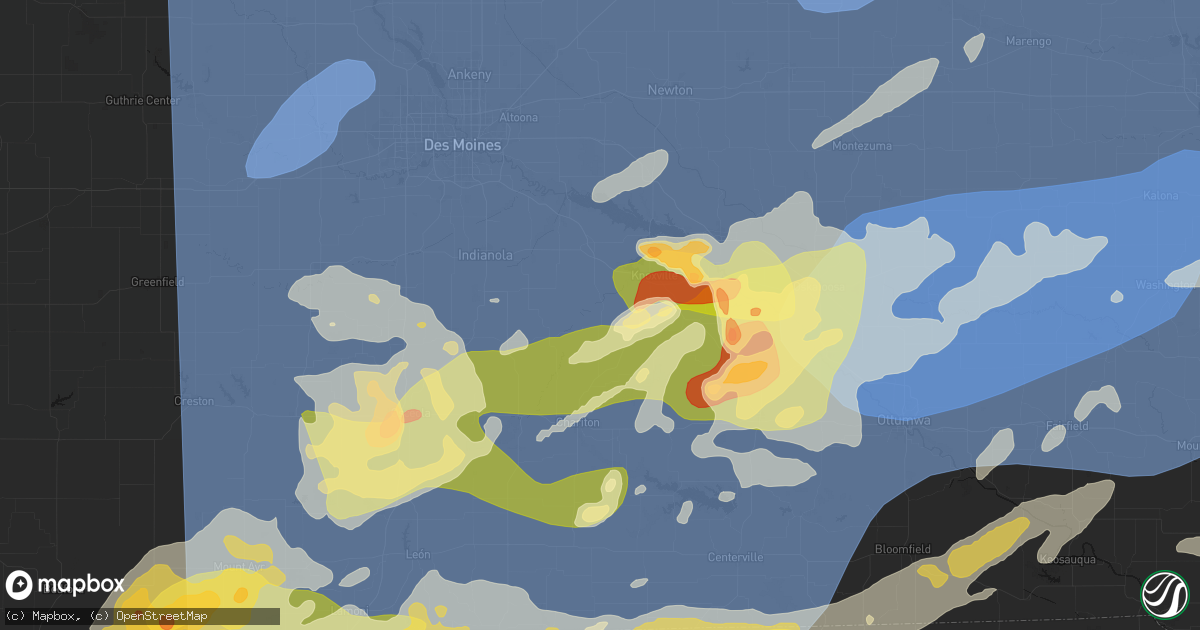 Hail map in Melcher Dallas, IA on June 11, 2026