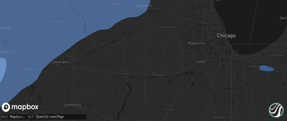 Hail map in Mendota, IL on June 11, 2026