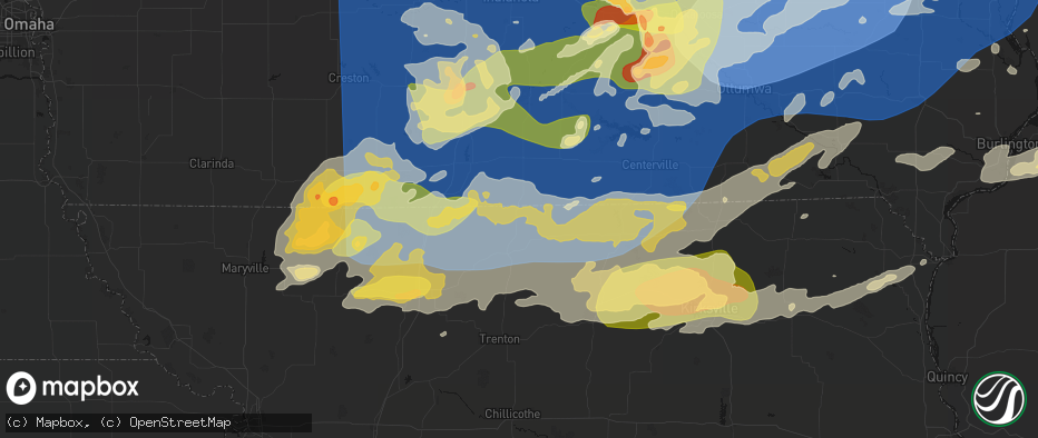 Hail map in Mercer, MO on June 11, 2026