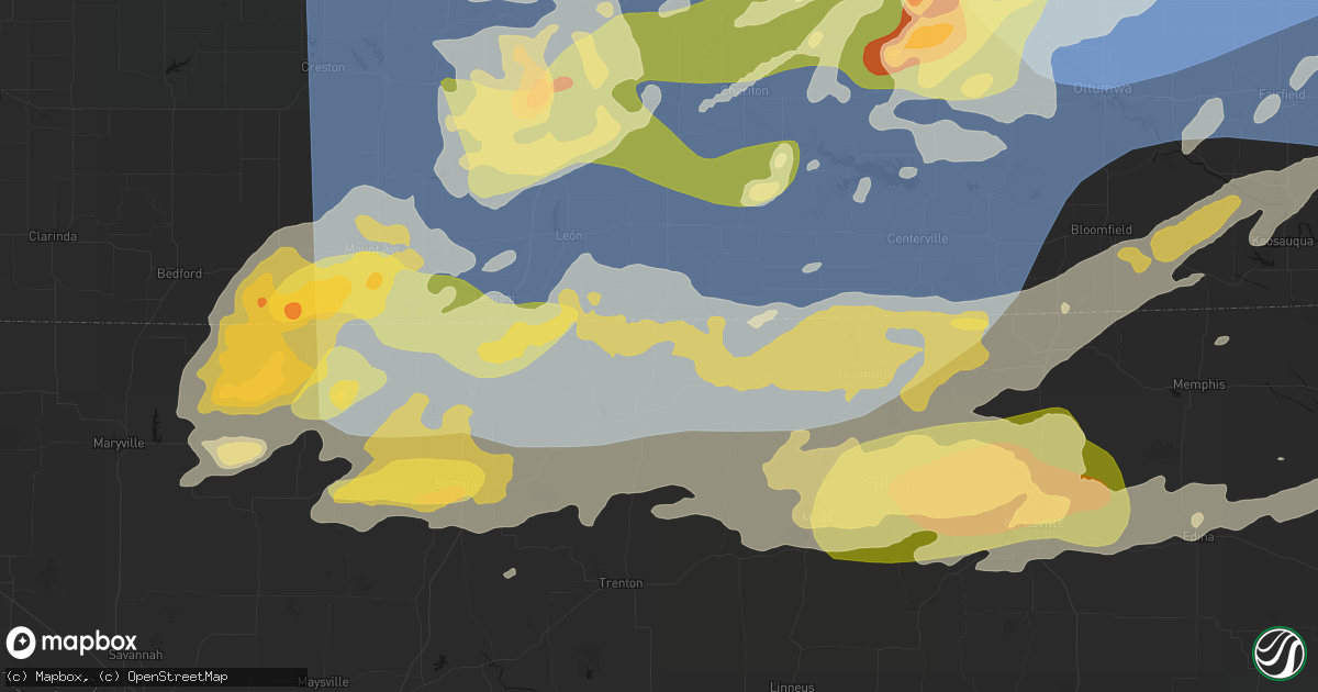 Hail map in Mercer, MO on June 11, 2026