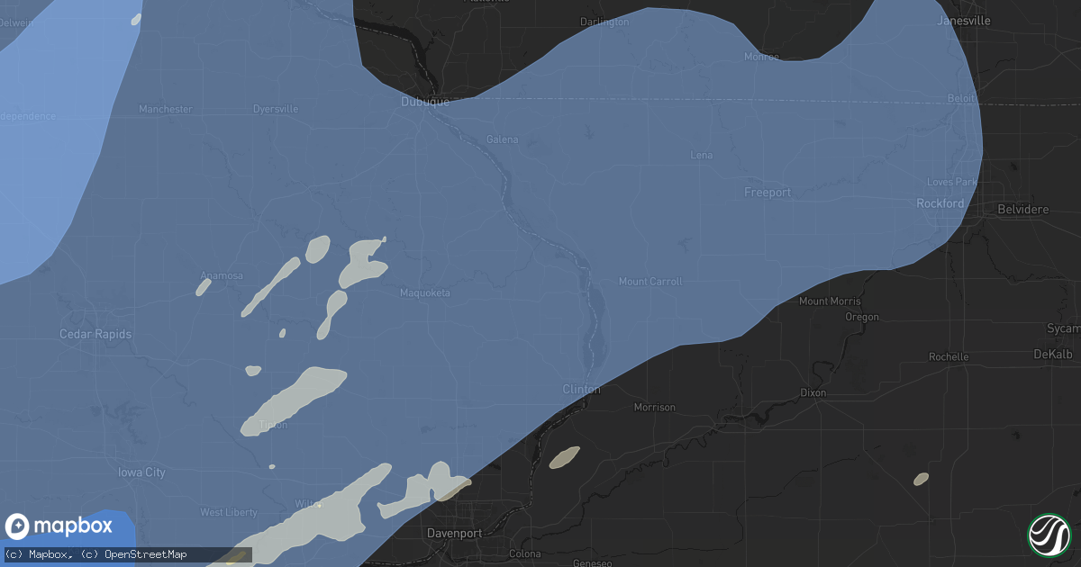 Hail map in Miles, IA on June 11, 2026