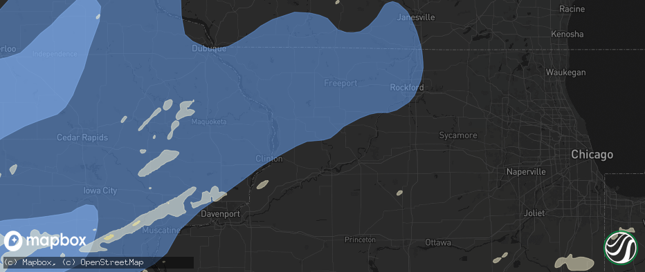 Hail map in Milledgeville, IL on June 11, 2026