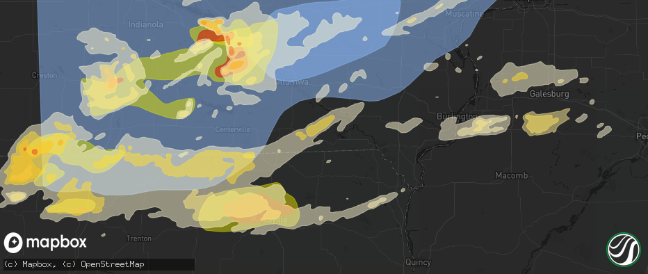 Hail map in Milton, IA on June 11, 2026