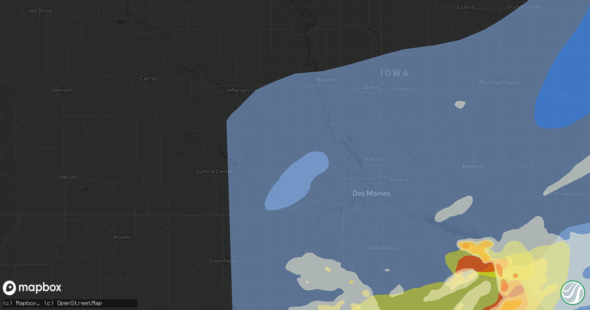 Hail map in Minburn, IA on June 11, 2026