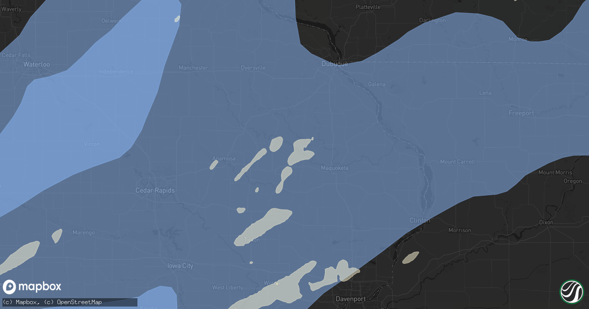 Hail map in Monmouth, IA on June 11, 2026
