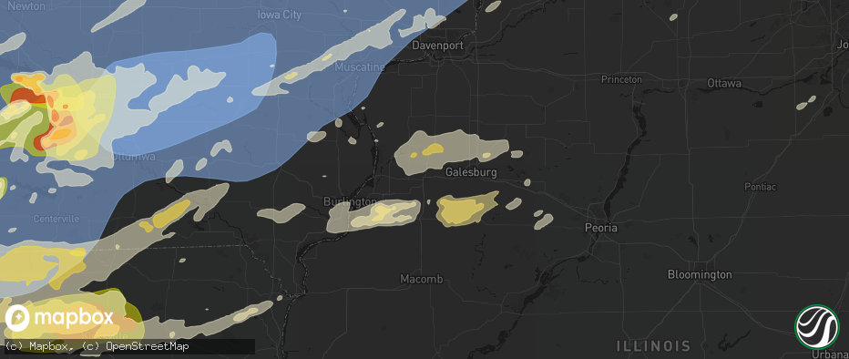Hail map in Monmouth, IL on June 11, 2026
