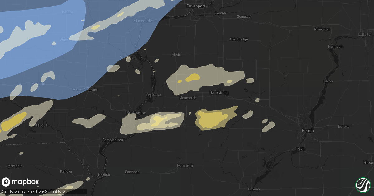 Hail map in Monmouth, IL on June 11, 2026