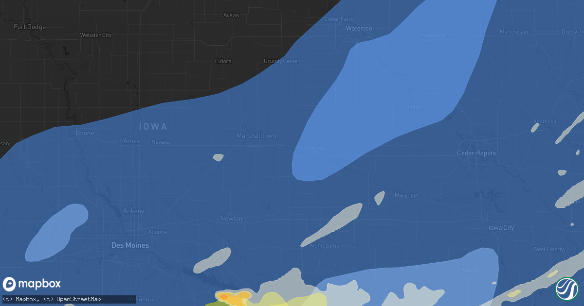 Hail map in Montour, IA on June 11, 2026