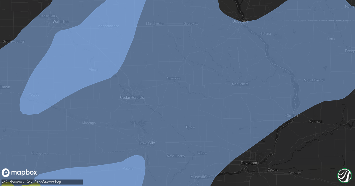 Hail map in Morley, IA on June 11, 2026