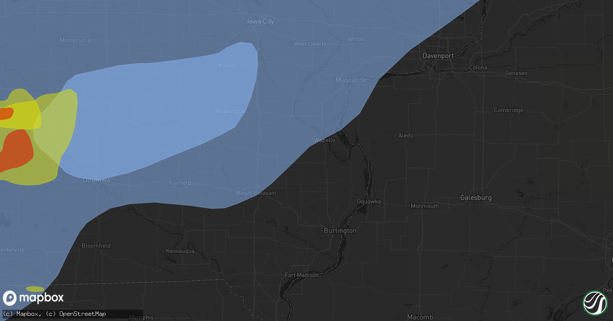Hail map in Morning Sun, IA on June 11, 2026