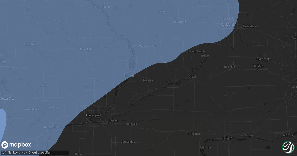 Hail map in Morrison, IL on June 11, 2026