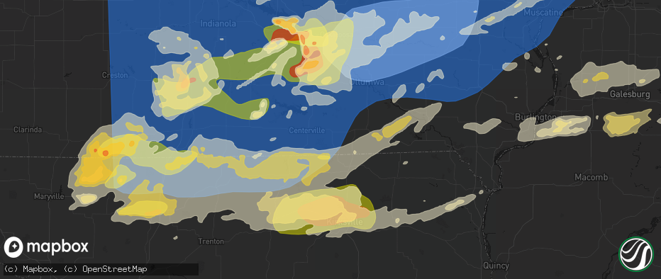 Hail map in Moulton, IA on June 11, 2026
