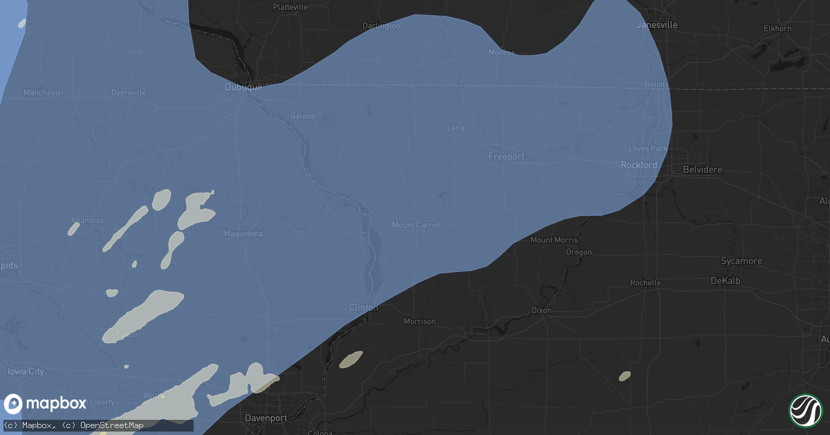 Hail map in Mount Carroll, IL on June 11, 2026